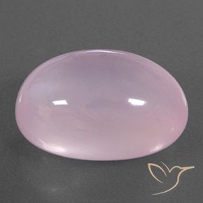 Cuarzo rosa Rosado Bubblegum natural de 26.89 ct, Ovalada, Transparente / Translúcido