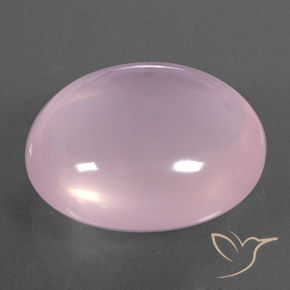 Cuarzo rosa Rosado claro natural de 22.94 ct, Ovalada, Transparente / Translúcido