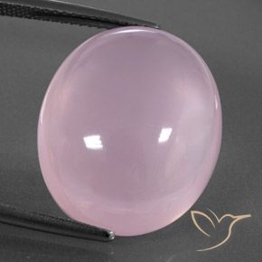 21.48ct Natural Rosado claro Cuarzo rosa, Ovalada, Transparente / Translúcido