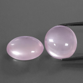 Gemas de cuarzo rosa rosa natural de 22,63 ct, transparente, transparente / translúcido
