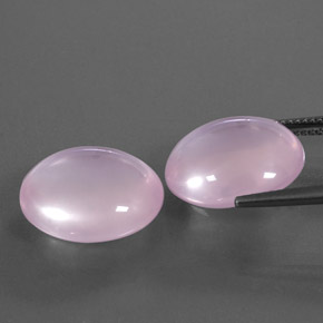 Gemas de cuarzo rosa rosa natural de 22,63 ct, transparente, transparente / translúcido
