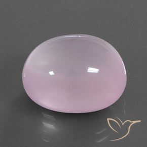 Cuarzo rosa Rosado Bubblegum natural de 16.45 ct, Ovalada, Transparente / Translúcido