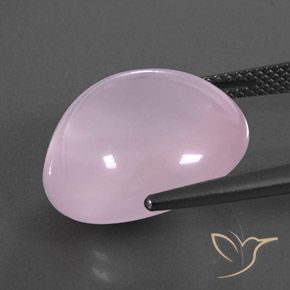 Cuarzo rosa Rosado Bubblegum natural de 17.49 ct, Ovalada, Transparente / Translúcido
