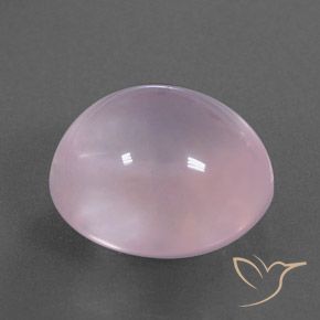 Cuarzo rosa Rosado Bubblegum natural de 15.81 ct, Ovalada, Transparente / Translúcido