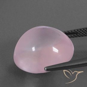 Cuarzo rosa Rosado Bubblegum natural de 15.81 ct, Ovalada, Transparente / Translúcido
