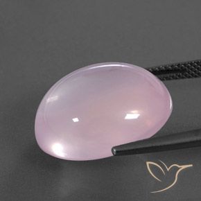 Cuarzo rosa Rosado claro natural de 17.48 ct, Ovalada, Transparente / Translúcido