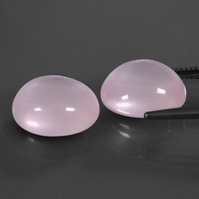 Gemas de cuarzo rosa rosa natural de 20,31 ct, transparente, transparente / translúcido