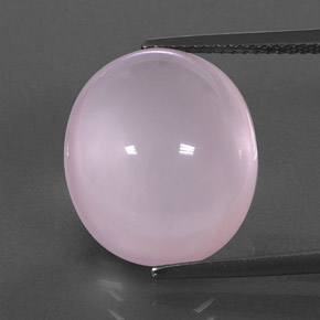 Cuarzo rosa rosa natural de 15,13 ct, transparente, transparente / translúcido