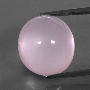 Cuarzo Rosa Rosado Bubblegum natural de 15.44 ct, Transparente, Transparente / Translúcido