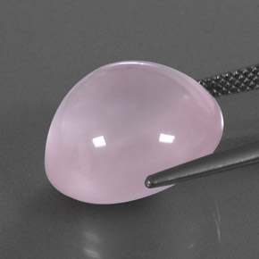 Cuarzo Rosa Rosado Bubblegum natural de 15.44 ct, Transparente, Transparente / Translúcido