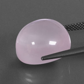 Cuarzo rosa rosa natural de 17,22 ct, transparente, transparente / translúcido