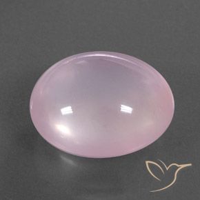 Cuarzo rosa Rosado claro natural de 14.35 ct, Ovalada, Transparente / Translúcido