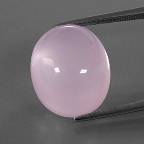 Cuarzo rosa rosa natural de 18,91 ct, transparente, transparente / translúcido