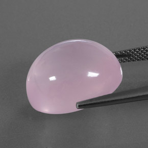 Cuarzo rosa rosa natural de 18,91 ct, transparente, transparente / translúcido