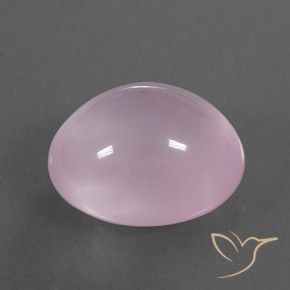 Cuarzo rosa Rosado claro natural de 17.79 ct, Ovalada, Transparente / Translúcido