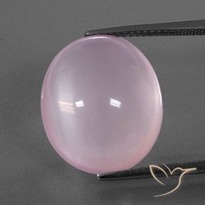 Cuarzo rosa rosa natural de 18,22 ct, transparente, transparente / translúcido