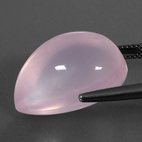 Cuarzo Rosa Rosado Bubblegum natural de 27.39 ct, Transparente, Transparente / Translúcido