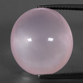 Cuarzo rosa rosa natural de 24,65 ct, transparente, transparente / translúcido