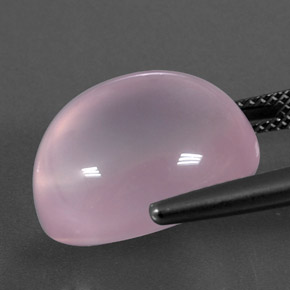 Cuarzo rosa rosa natural de 17,91 ct, transparente, transparente / translúcido