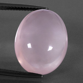 Cuarzo rosa rosa natural de 17,50 ct, transparente, transparente / translúcido