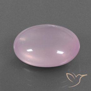 Cuarzo rosa Rosado claro natural de 22.00 ct, Ovalada, Transparente / Translúcido