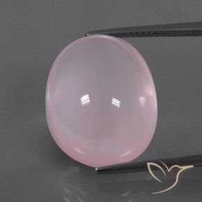 22.00ct Natural Rosado Bubblegum Cuarzo rosa, Ovalada, Transparente / Translúcido