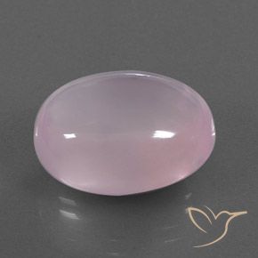Cuarzo rosa Rosado Bubblegum natural de 22.00 ct, Ovalada, Transparente / Translúcido