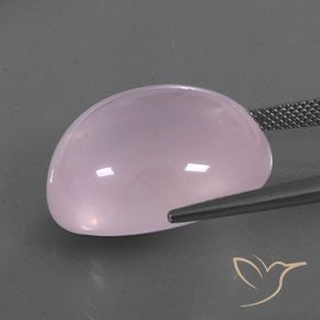 Cuarzo rosa Rosado claro natural de 39.08 ct, Ovalada, Transparente / Translúcido