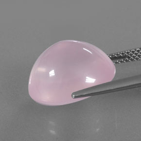 Cuarzo rosa rosa natural de 10,30 ct, transparente, transparente / translúcido