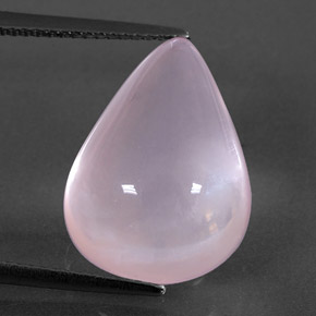 Cuarzo rosa rosa natural de 14,17 ct, transparente, transparente / translúcido