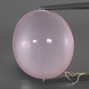 Cuarzo Rosa Rosado Bubblegum natural de 13.93 ct, Transparente, Transparente / Translúcido