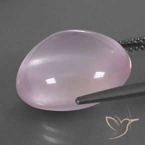 Cuarzo Rosa Rosado Bubblegum natural de 13.93 ct, Transparente, Transparente / Translúcido