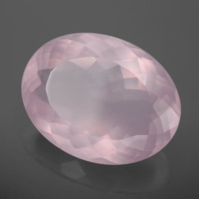 Cuarzo rosa rosa natural de 12,60 ct, corte óvalo, transparente