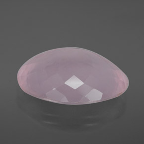 Cuarzo rosa rosa natural de 12,60 ct, corte óvalo, transparente