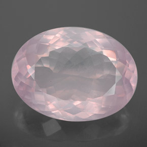 Cuarzo rosa rosa natural de 13,86 ct, corte óvalo, transparente