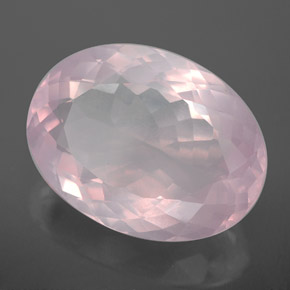 Cuarzo rosa rosa natural de 13,86 ct, corte óvalo, transparente