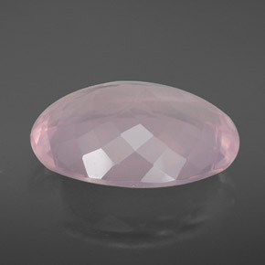 Cuarzo rosa rosa natural de 13,86 ct, corte óvalo, transparente
