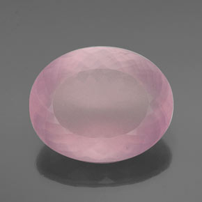 Cuarzo Rosa Rosa natural de 39.71 ct, Corte Óvalo, Transparente