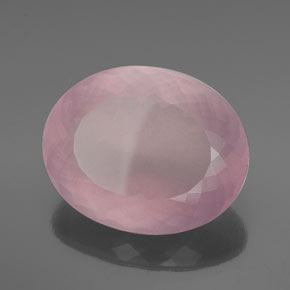 Cuarzo Rosa Rosa natural de 39.71 ct, Corte Óvalo, Transparente