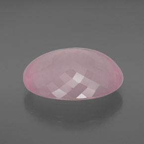 Cuarzo Rosa Rosa natural de 39.71 ct, Corte Óvalo, Transparente