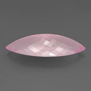 Cuarzo rosa rosa natural de 25,46 ct, marquesa, transparente