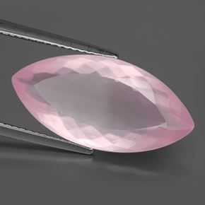 Cuarzo rosa rosa natural de 8,05 ct, marquesa, transparente