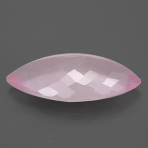 Cuarzo rosa rosa natural de 8,05 ct, marquesa, transparente