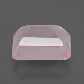 Cuarzo rosa rosa natural de 6,30 ct, corte esmeralda, transparente