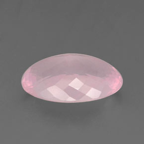 Cuarzo rosa rosa natural de 21,50 ct, corte óvalo, transparente