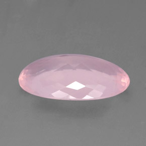 Cuarzo rosa rosa natural de 20,77 ct, corte óvalo, transparente