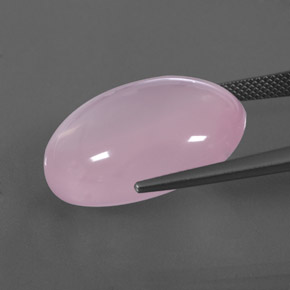 Cuarzo rosa rosa natural de 31,73 ct, corte óvalo, transparente