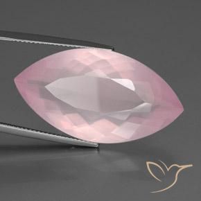 Cuarzo rosa Rosado rosa medio natural de 34.50 ct, Marquesa, Transparente