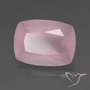 Cuarzo rosa Rosa rosado natural de 34.92 ct, Forma Cojín, Transparente