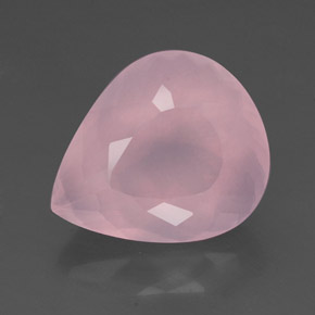 Cuarzo Rosa Rosa natural de 25.12 ct, En forma de pera, Transparente